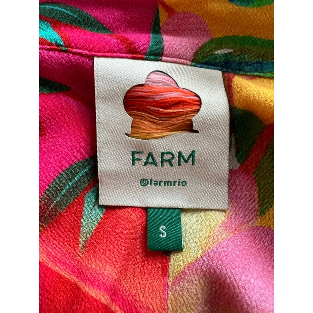 Farm Rio Garden Mix Shirt Sz Small - Picture 7 of 9